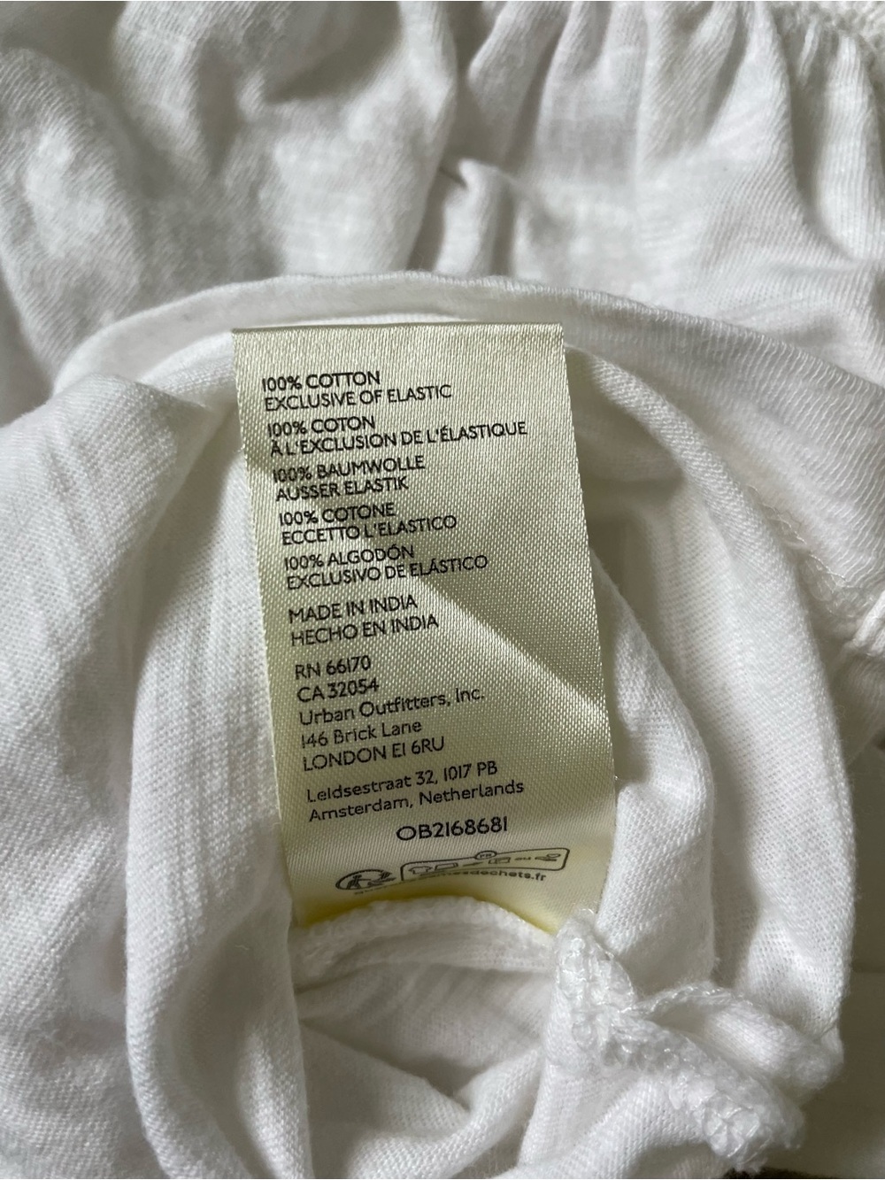 Anthropologie Smocked Yoke Top in White Size Medium - Picture 6 of 7